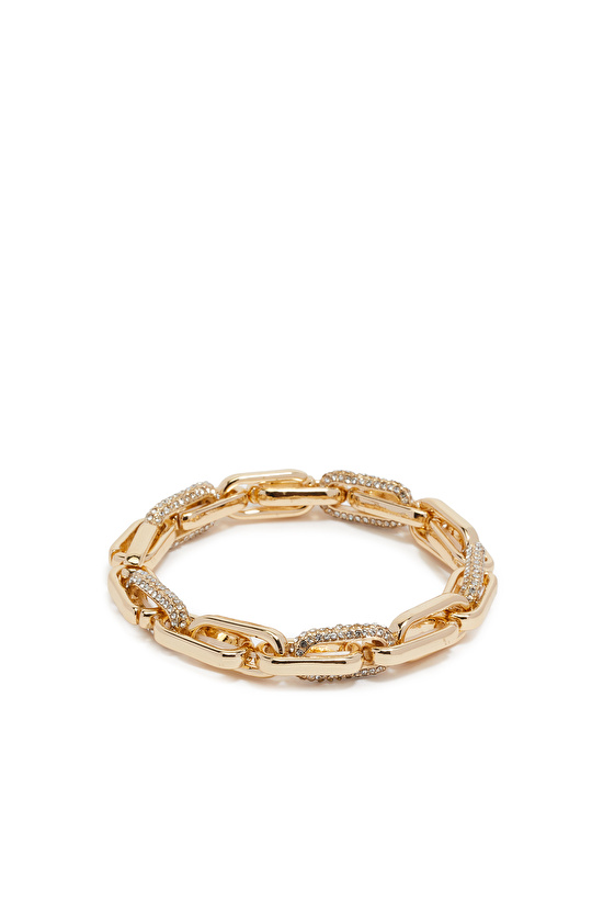 Gold Taş Detaylı Kadın Metal Bileklik