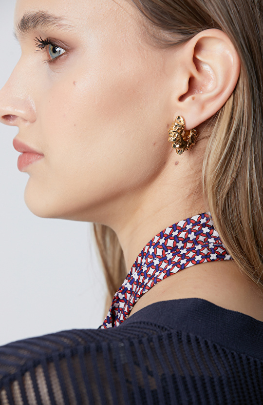 Gold Kadın Halka Küpe