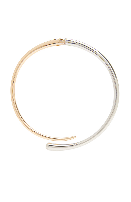 Gümüş Altın Rengi Kadın Choker Kolye