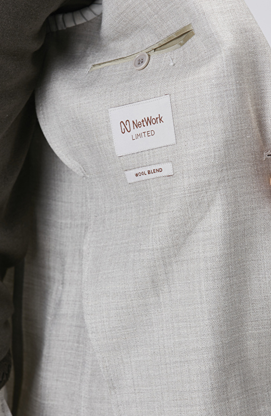 Bej Limited Loro Piana Kumaşından Üretilen Yün İpek Karışımlı Takım Elbise