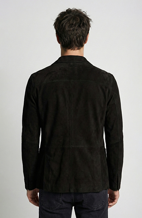 Siyah Çift Taraflı Deri Ceket