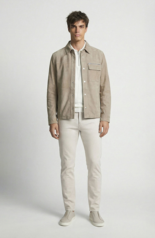 Vizon Süet Deri Mont