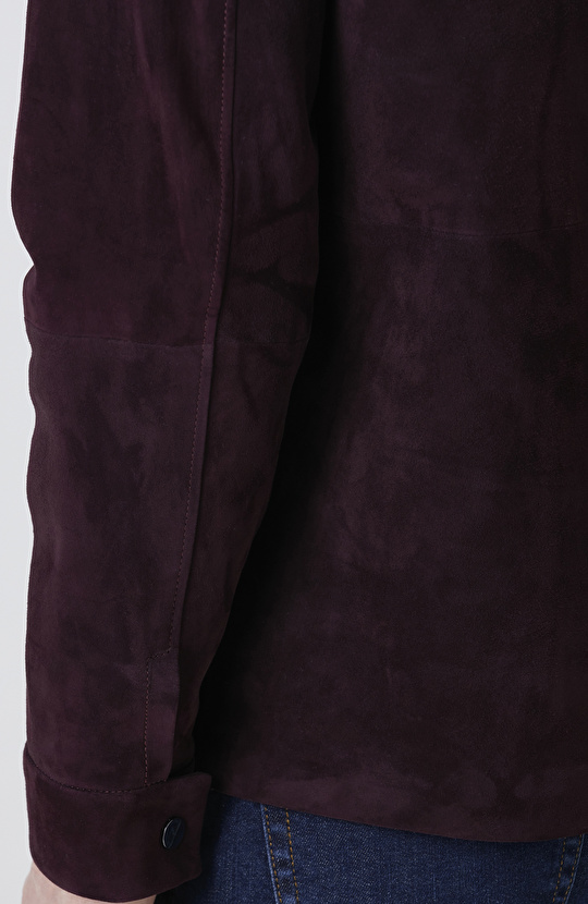 Burgundy Leather Coat