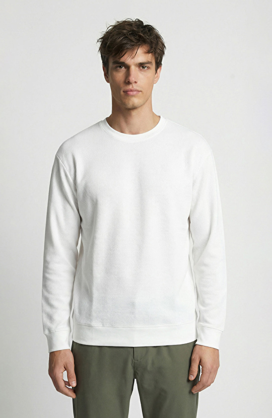 Beyaz N-Tech Merserize Sweatshirt