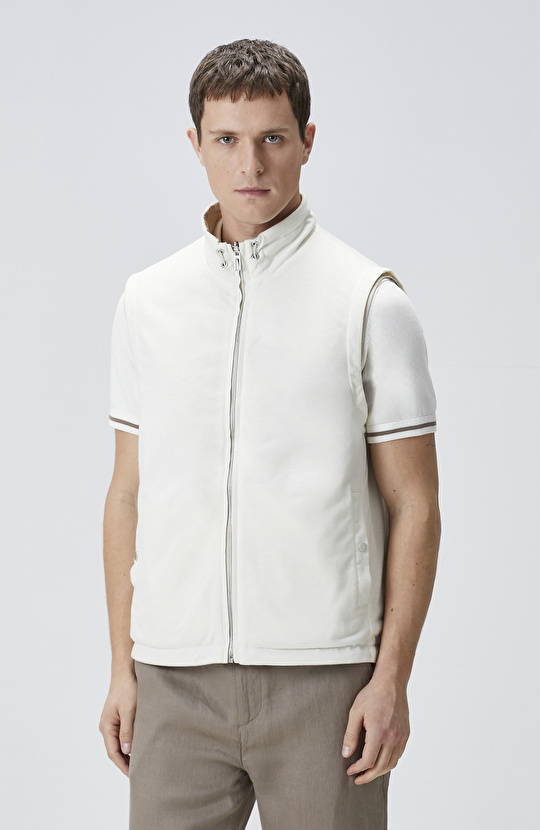 Taş Dik Yaka Casual Yelek