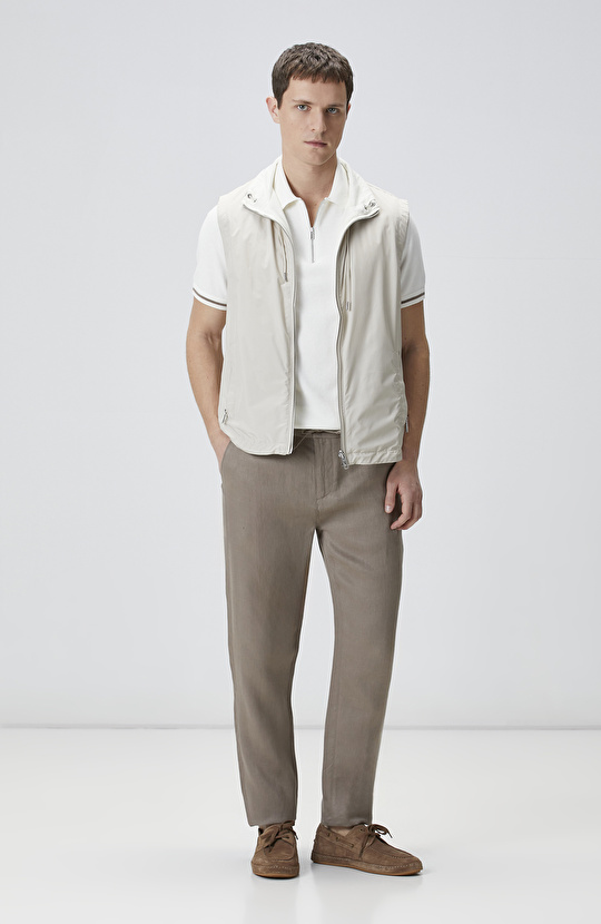 Taş Dik Yaka Casual Yelek