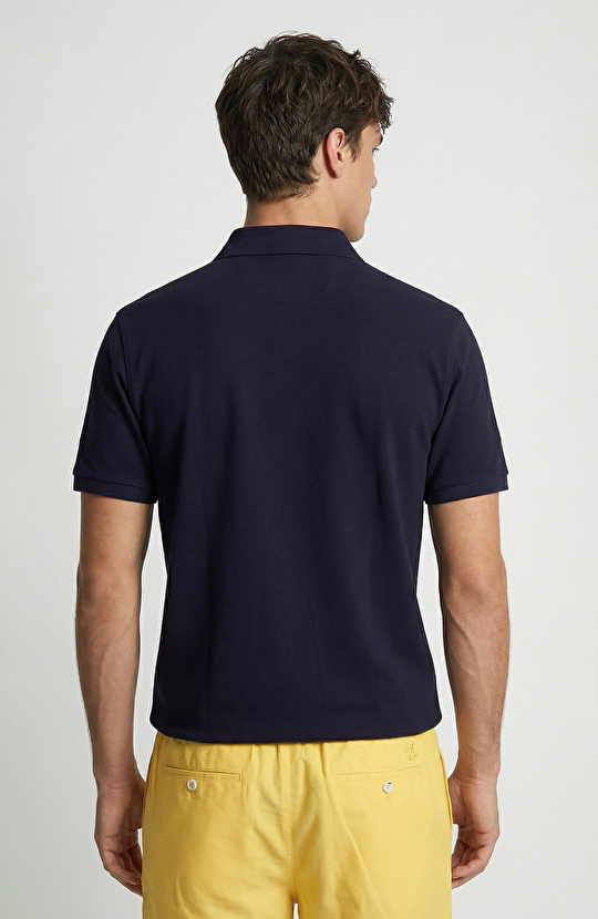 Lacivert Polo Pike T-Shirt