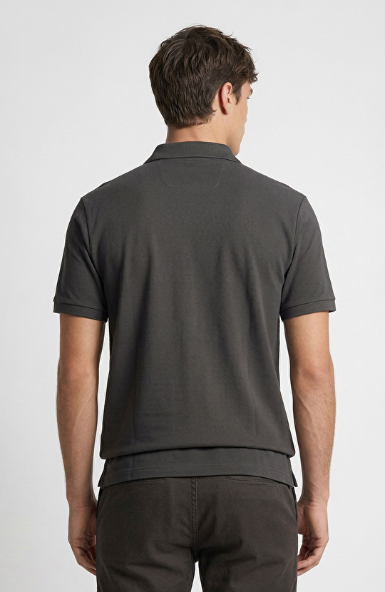 Haki Polo Yaka Pike T-shirt