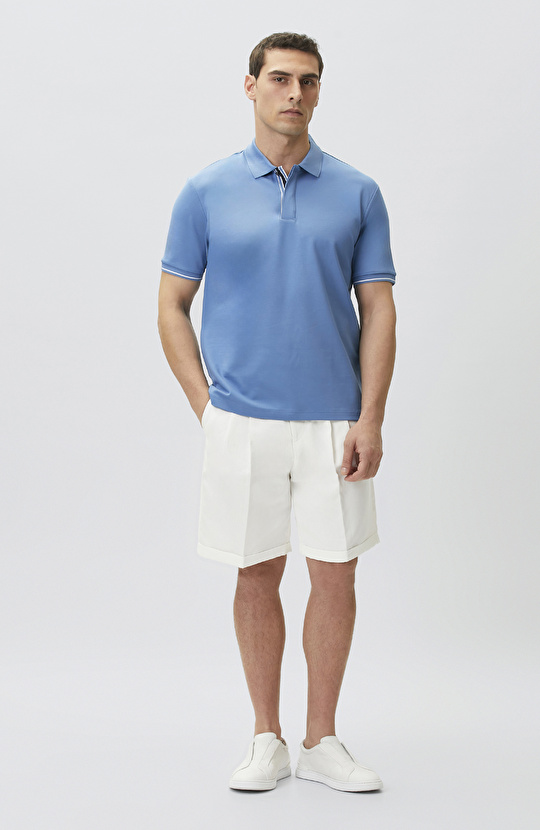 Mavi Polo Yaka Pike T-shirt