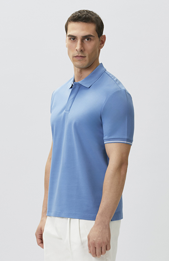 Mavi Polo Yaka Pike T-shirt