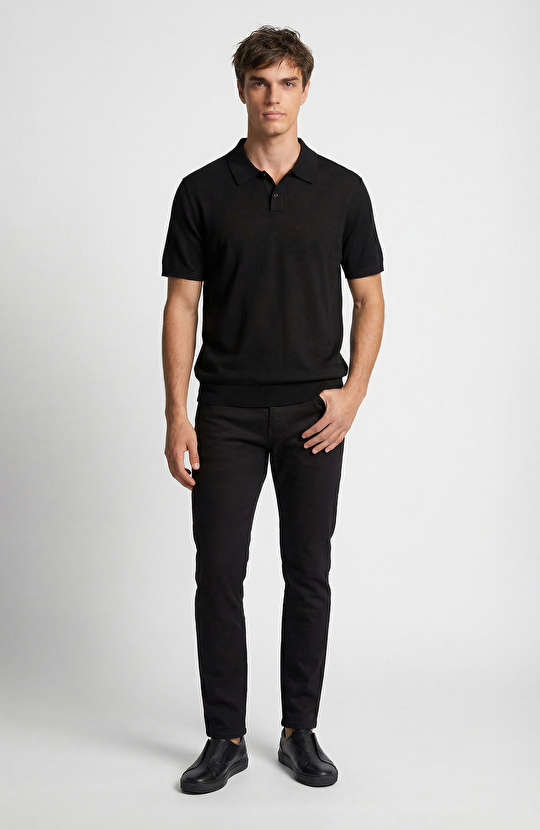 Limited Siyah İpek Karışımlı Triko Kazak