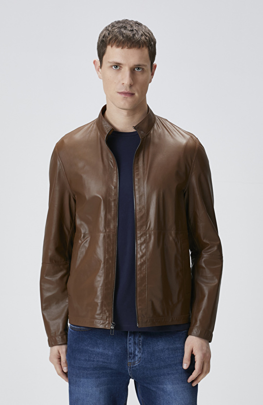 Camel Çift Taraflı Süet Mont