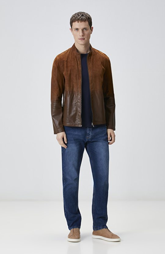 Camel Çift Taraflı Süet Mont