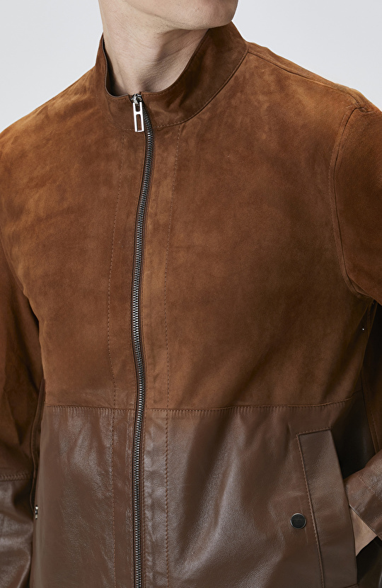 Camel Çift Taraflı Süet Mont