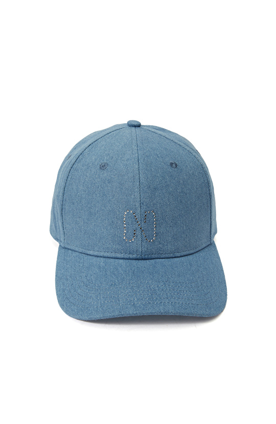 Mavi Logolu Kadın Cap Şapka