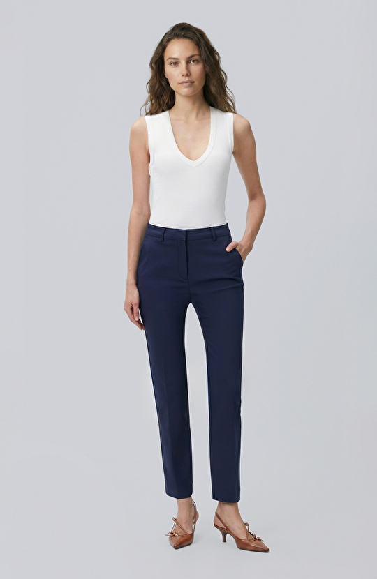 Lacivert Smart Casual Pantolon