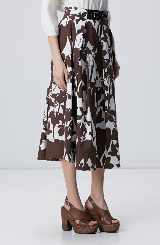 Regular Fit Kahverengi Midi Etek