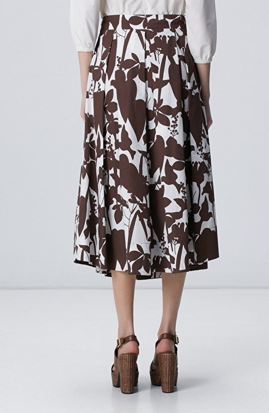 Regular Fit Kahverengi Midi Etek