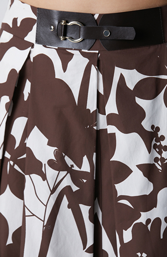 Regular Fit Kahverengi Midi Etek