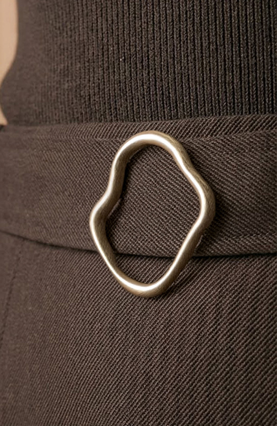 Acı Kahve Yırtmaçlı Etek