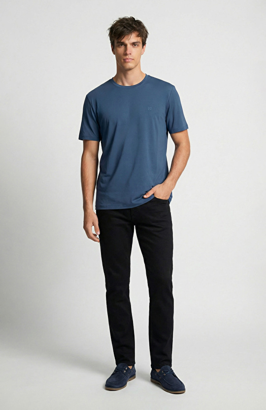 Siyah 5 Cep Denim Pantolon