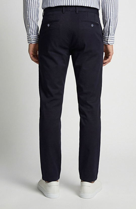 Lacivert Diyagonal Chino Pantolon