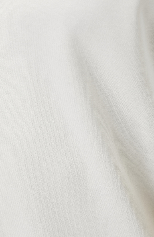 Slim Fit Off White Short Sleeve Knitted Shirt