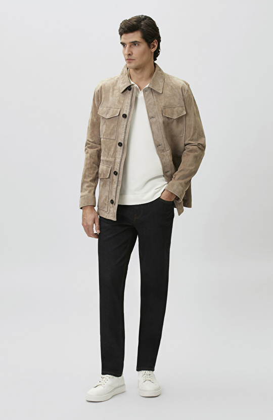 Kırık Beyaz Apaj Yaka Kısa Kol Basic Kazak