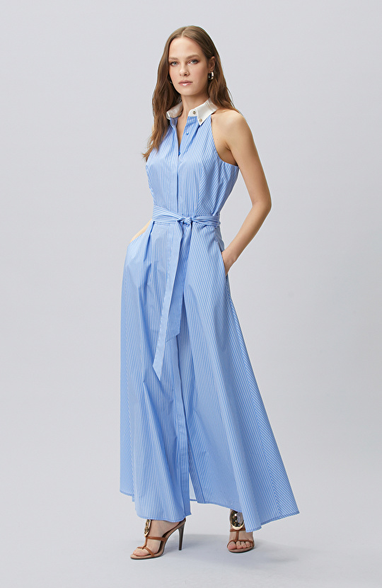 Blue and White Dress