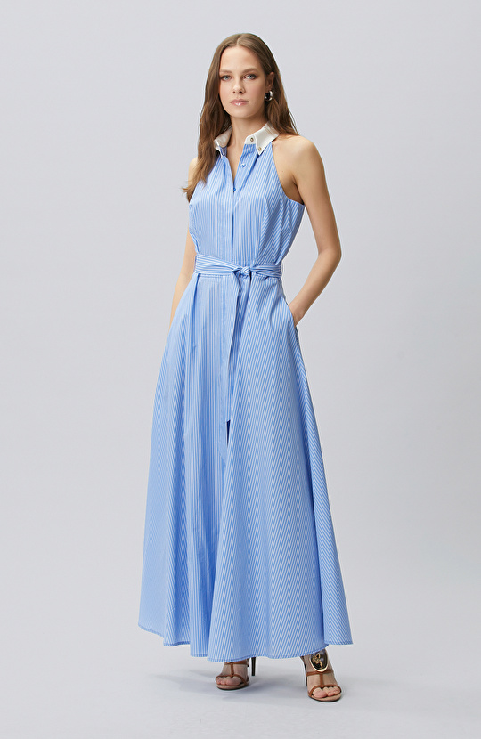 Blue and White Dress