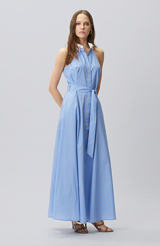 Blue and White Dress