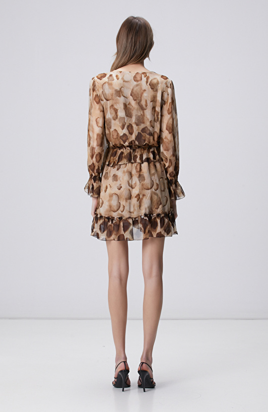 Limited Brown Leopard Print Mini Dress