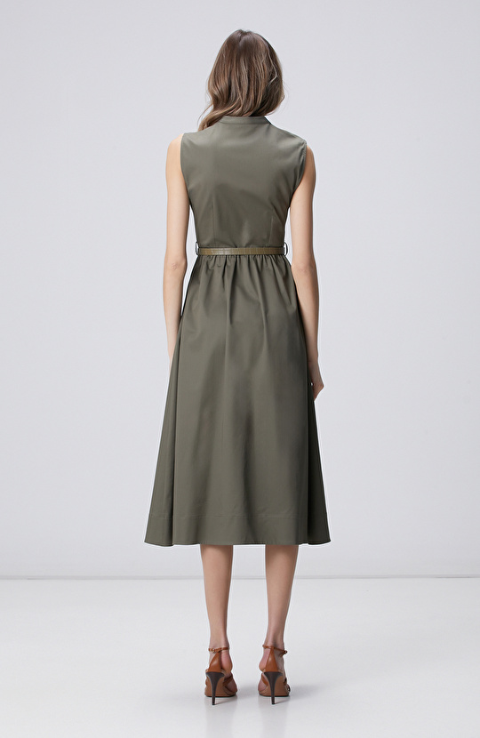 Haki Midi Elbise