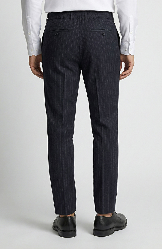 Lacivert Çizgili Pantolon