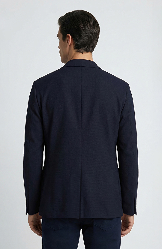 Siyah Jakarlı Örme Ceket