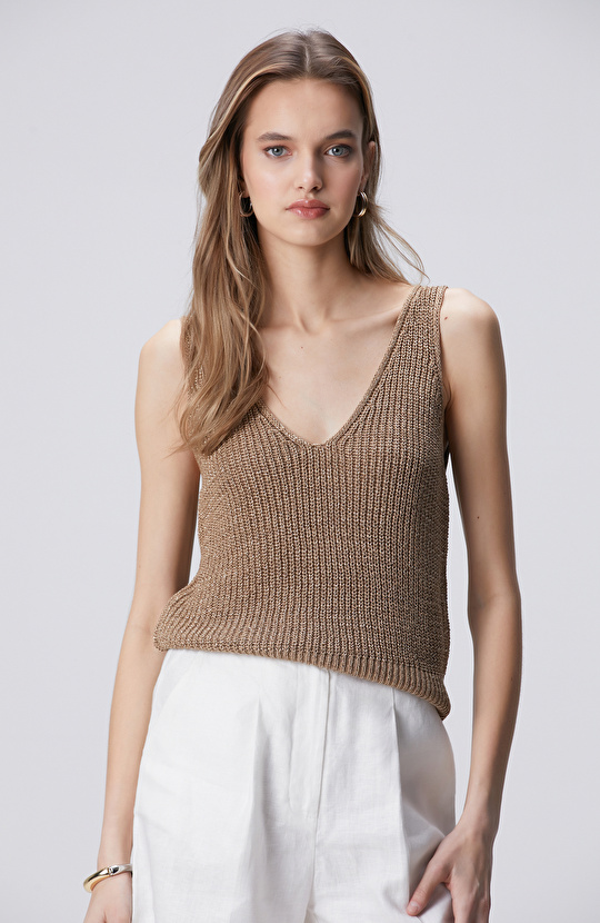 Bej Simli Triko Atlet