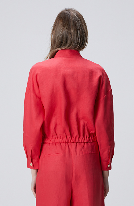 Pomegranate Flower Linen Outer Shirt