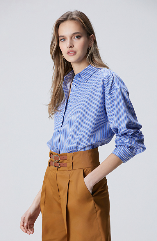 Mavi Non-Iron Gömlek