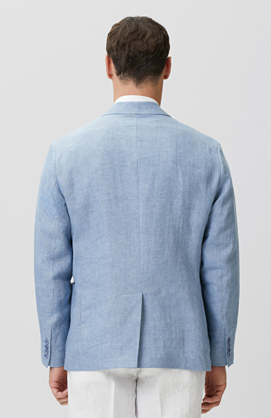 Mavi Klasik Keten Ceket