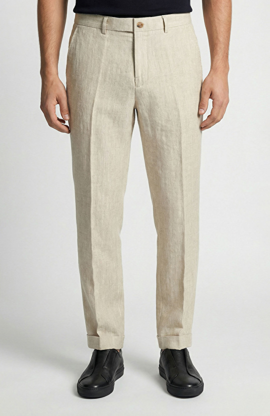 Naturel Keten Jogger Pantolon