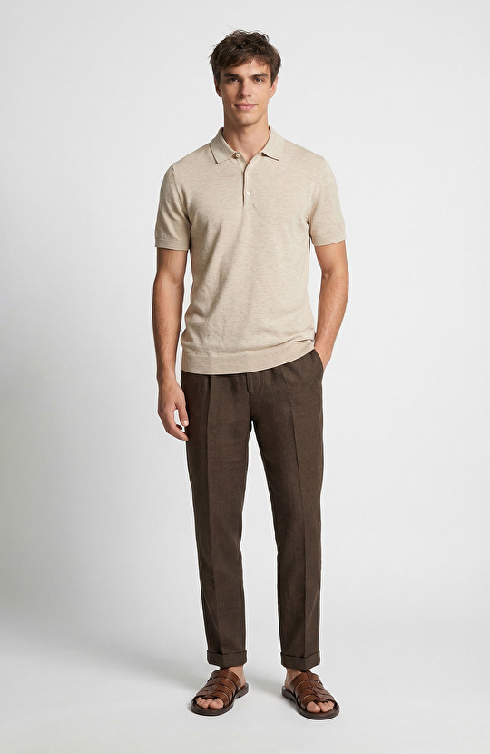 Haki Keten Jogger Pantolon