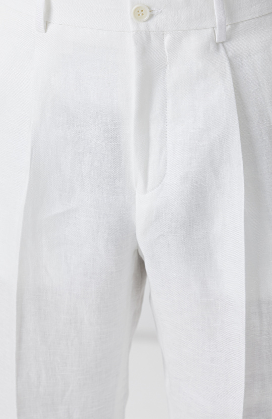 Ekru Keten Takım Elbise