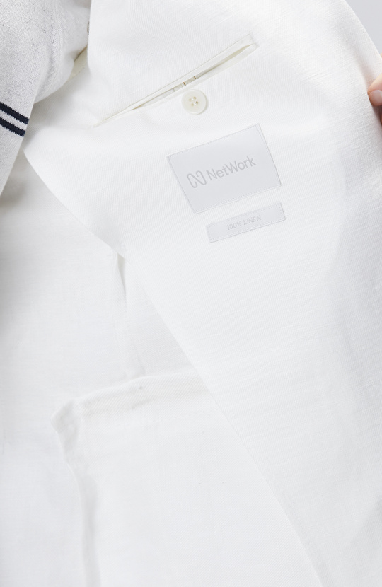 Ekru Keten Takım Elbise