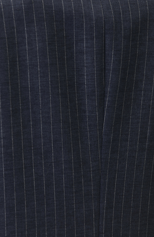 Navy Blue Limited Fabric Striped Linen Suit