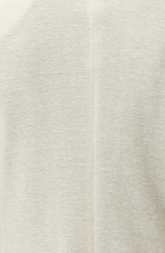 Beige Linen Blend Knitted Jacket