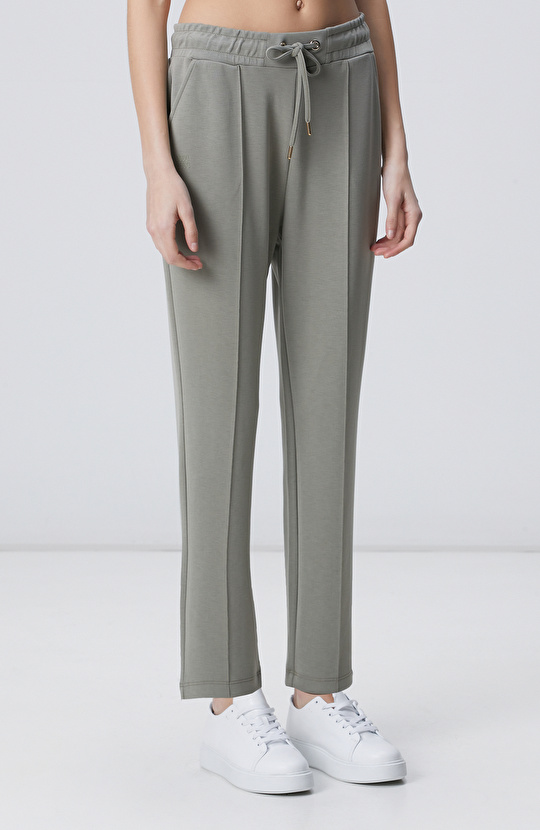 Açık Haki Modal Karışım Straight Fit Eşofman Altı