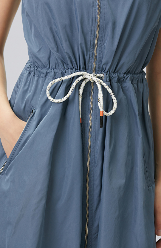 N-Tech Mavi Fermuar Detaylı Elbise