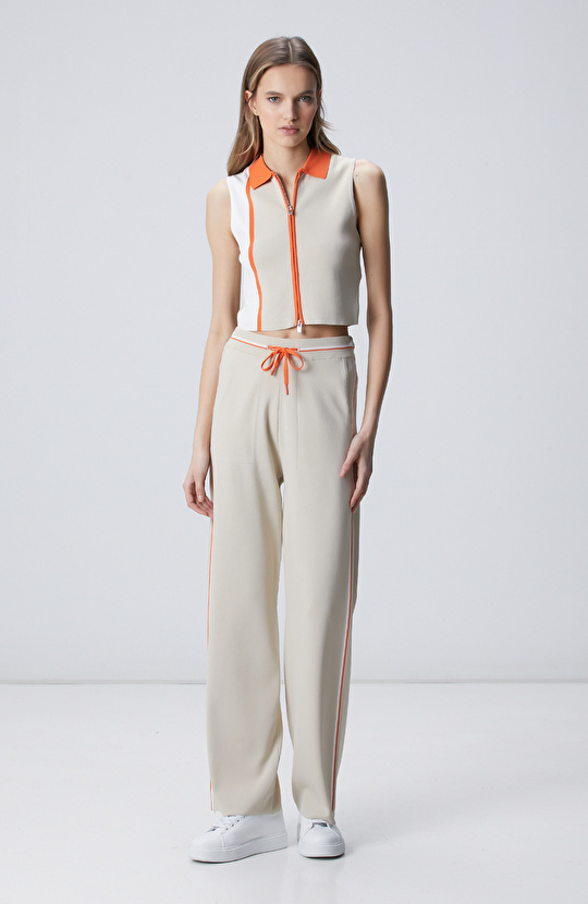 N-Tech Bej Triko Eşofman Altı