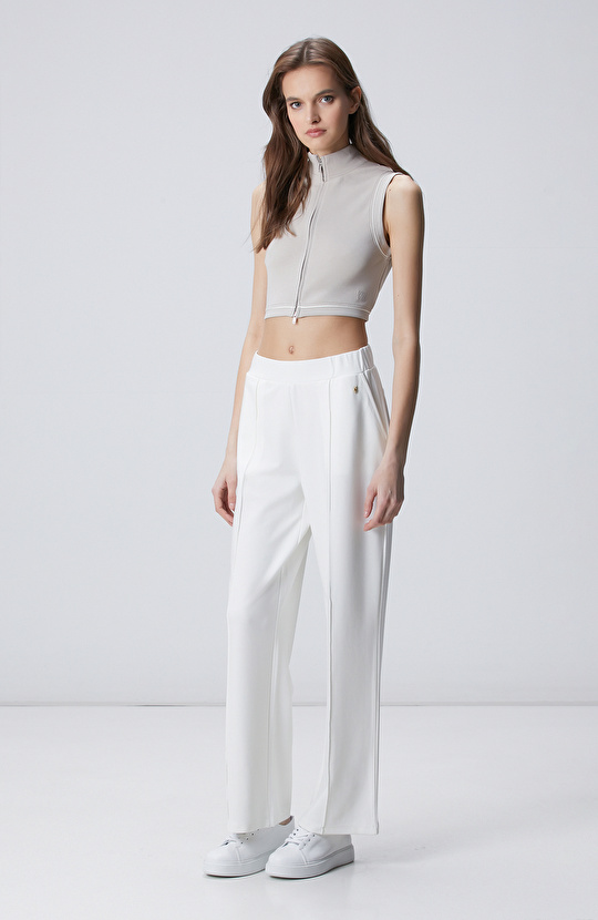 Kırık Beyaz Modal Karışımlı Eşofman