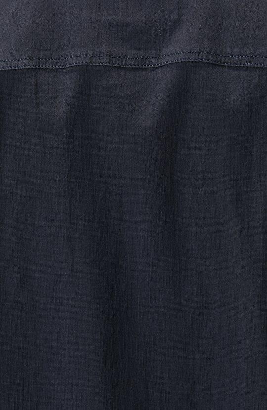 Lacivert Keten Karışımlı Dış Gömlek
